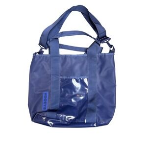Baboon To‎ The Moon Blue Nylon Tote Bag Water Resistant Crossbody Shoulder Strap